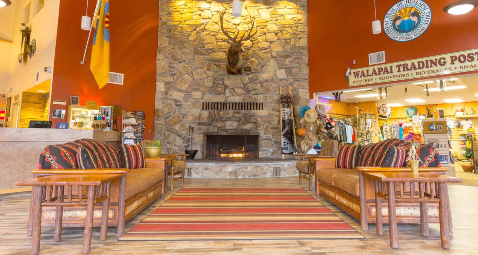 Lobby of Hualapai Lodge 